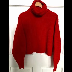 H&M Red Turtleneck Sweater
